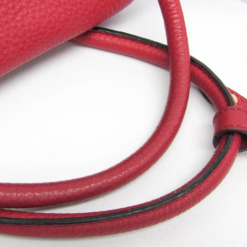 Prada VIT DAINO BN2673 Women's Leather Handbag,Shoulder Bag Red Color - Picture 14 of 16
